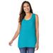 Plus Size Women's High-Low Tank by Woman Within in Pretty Turquoise (Size 5X) Top