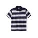 Men's Big & Tall Shrink-Less™ Pocket Piqué Polo Shirt by Liberty Blues in Navy Rugby Stripe (Size 6XL)