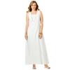 Plus Size Women's Stretch Cotton Tank Maxi Dress by Jessica London in White (Size 30/32)