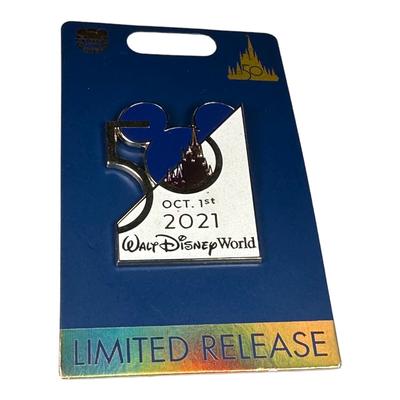 Disney Other | 2021 Walt Disney World Parks 50th Anniversary Magic Kingdom October 1st Pin Lr | Color: Red | Size: Os