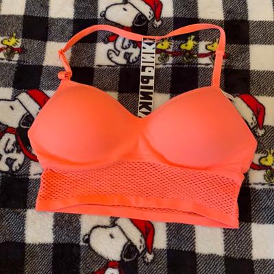 Pink Victoria's Secret Intimates & Sleepwear | Victoria’s Secret Pink Bra | Color: Black/Orange | Size: Xs