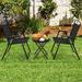 Latitude Run® Dawnview Round 2 - Person 9" Long Bistro Set Metal in Black | 15 H x 9 W x 9 D in | Outdoor Furniture | Wayfair