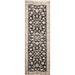 Hand Knotted 200 KPSI Nain Black,Ivory Wool Traditional Oriental Area Rug (Runner) - 2' 3'' x 6' 8''