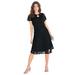 Plus Size Women's Keyhole Lace Dress by Roaman's in Black (Size 20 W)