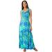 Plus Size Women's Flared Tank Dress by Jessica London in Ocean Print (Size 30/32)