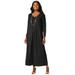 Plus Size Women's 2-Piece Stretch Knit Duster Set by The London Collection in Black (Size 18/20)