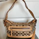 Coach Bags | Coach Light Tan And Brown Canvas Bag With Light Tan Leather Shoulder Bag | Color: Brown/Tan | Size: Os