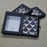 J. Crew Bath | J. Crew Black Chevron Print White Ceramic High Gloss Jewelry Tray Catch All Nwt | Color: Silver/White | Size: Apx 5.5" (H) X 4.25" (W) X 1" (D)