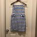 Lilly Pulitzer Dresses | Lilly Pulitzer Blue White Striped Strapless Peplum Maybell Dress | Color: Blue/White | Size: 8