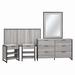 kathy ireland® Home by Bush Furniture Atria 5 Piece Modern Bedroom Set with Full/Queen Size Headboard in Platinum Gray - Bush Business Furniture ATR014PG