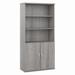 Bush Business Furniture Hybrid Tall 5 Shelf Bookcase with Doors in Platinum Gray - Bush Business Furniture HYB024PG