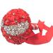 Abbie Home Quinceanera Silver Brooch Bouquet Fabric in Red | 9.84 H x 8.26 W x 8.26 D in | Wayfair BFYH-445RD