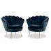 Lounge Chair - Everly Quinn Lounge Chairs w/ Gold Legs Velvet/Fabric in Blue | 29 H x 32.5 W x 31.5 D in | Wayfair 4A795C4DB3F0444CAF5F17750CF2D75D