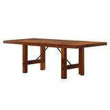 Wade Logan® Mizell Extendable Trestle Dining Table Wood in Brown | 30 H in | Wayfair 9C0404774C764E389E118385AF025992