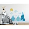 WallPops! The Peak of Mountain Wall Decal Vinyl in Blue | 43 H x 59 W in | Wayfair DWPK4486