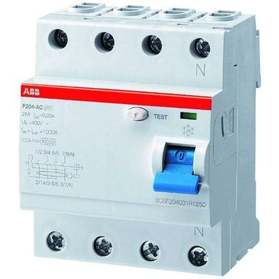 Busch-jaeger - abb FI-Schutzschalter a 4p 400V 25A 0,03A 4TE reg DIN-Schiene(REG) 10kA F204A-25/0,03