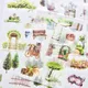 Autocollants en papier pour décoration stickers vert ange jardin vie pour journal intime
