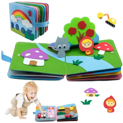 Livre Montessori pour bébé livre en tissu occupé enseignement des compétences de base