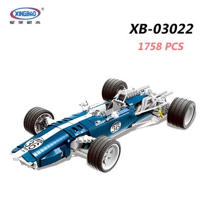 XINGBAO – ensemble de voiture de course Sonic bleue 03022 pièces blocs de construction MOC briques