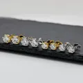 IOGOU boucles d'oreilles en diamant Moissanite véritable 0.5/1 Carat couleur D pour femmes 100% 925