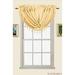 Melanie Faux Silk Rod Pocket Waterfall Valance With Tassels, Beige, 58x37