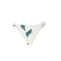 Zaful Swimsuit Bottoms: White Print Swimwear - Women's Size 4