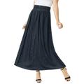 Plus Size Women's Chambray Maxi Skirt by Jessica London in Indigo (Size 24 W)