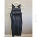 Athleta Dresses | Athleta Striped Sun Kissed Midi Dress Size M | Color: Black/White | Size: M