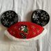 Disney Accessories | Disneyland Micky Mouse Christmas Ears | Color: Red/White | Size: Osb
