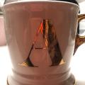 Anthropologie Dining | Anthropology Mug Letter A, Gold Trimmed Handle, Large Mug, Never Used | Color: Gold/White | Size: Os