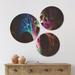 East Urban Home Designart 'Magical Multi Color Psychedelic Tree' Abstract Wall Art Set Of 3 Circles in Brown | 34 H x 44 W x 1 D in | Wayfair