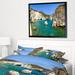 East Urban Home 'Turquoise Water Beach Panorama' Framed Photographic Print on Wrapped Canvas Metal in Blue | 30 H x 40 W x 1.5 D in | Wayfair