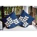 East Urban Home Simple Stems Indoor/Outdoor Throw Pillow Polyester/Polyfill blend in Blue | 18 H x 18 W x 7 D in | Wayfair