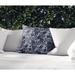 Red Barrel Studio® Outdoor Square Pillow Cover & Insert Eco-Fill/Polyester in Gray/Blue/Navy | 18 H x 18 W x 4 D in | Wayfair