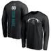 Men's Fanatics Branded Black Coastal Carolina Chanticleers Playmaker Football Personalized Name & Number Long Sleeve T-Shirt