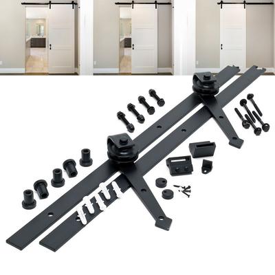 Wiltec - Schiebetürsystem 183 cm lang, bis 90 kg, 35-40 mm, Schiebetürbeschlag aus Eisen als Image