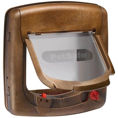 Petsafe - Katzenklappe 4-Wege Magnetisch Deluxe 420 Braun