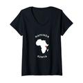 Damen Napenda Kenia | Ich liebe Kenia | Swahili | Kiswahili T-Shirt mit V-Ausschnitt
