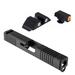 Brownells Iron Sight Slide For Glock 19 Gen 3 - Glk 19 G3 Slide & Org Front/Clr U-Ntch Rear Tirtium