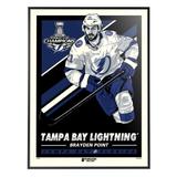 Phenom Gallery Brayden Point Tampa Bay Lightning 2020 Stanley Cup Champions 18'' x 24'' Deluxe Framed Serigraph Print