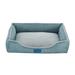 Arthur Dog Bed, 19.5" L X 24" W X 5" H, Teal, Small, Blue
