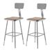 National Public Seating Height Adjustable Lab Stool Metal in Brown | 32 H x 14 W x 14 D in | Wayfair 6324HB/2