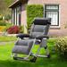 JTANGL Zero Gravity Chair Lawn Recliner Reclining Patio Lounger Chair in Gray | 45 H x 26 W x 28 D in | Wayfair K16ZDY-04ZT002