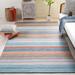 Blue/Gray 96 x 0.16 in Area Rug - Langley Street® Gulbranson Striped Handmade Flatweave Area Rug in Gray/Blue/Orange | 96 W x 0.16 D in | Wayfair