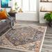 Balabac 7'10" x 10'2" Traditional Updated Traditional Farmhouse Blue/Brown/Cream/Dusty Coral/Gray/Light Beige/Peach/Dark Red Area Rug - Hauteloom