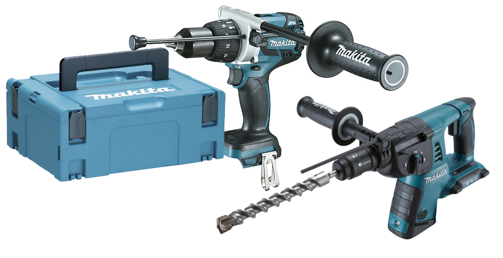 Pack de 2 outils 18 V LXT (DHR264 / DHP481) (sans batterie ni chargeur) en coffret MAKPAC MAKITA