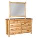 White Cedar Log - 7-Drawer Dresser and Framed Mirror