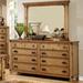 Sierren Country Brown Wood 2-Piece 8-Drawer Dresser and Mirror Set by Furniture of America