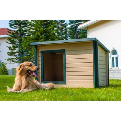 Rustic Lodge Pet Dog House by New Age Pet in Maple...