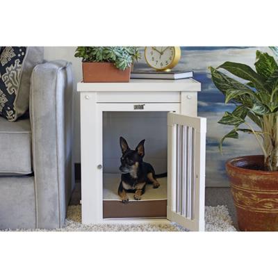InnPlace™ Pet Crate & End Table, Medium by New Age Pet in Antique White
